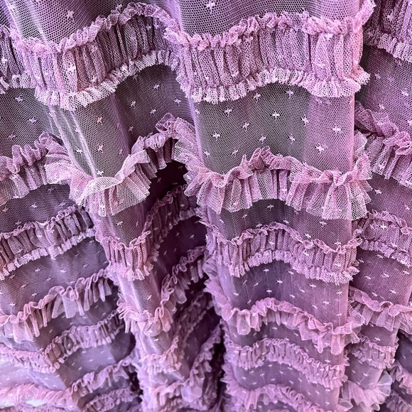 MAC DUGGAL Ruffle Cap Sleeve Embellished Tiered Gown - Picture 14 of 16